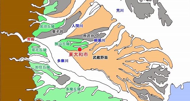 13狭山丘陵と同じ地質の丘陵が武蔵野台地を取り囲む.jpg