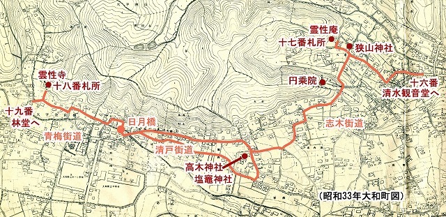 昭和33年(1958)大和町図による遍路道の想定.jpg